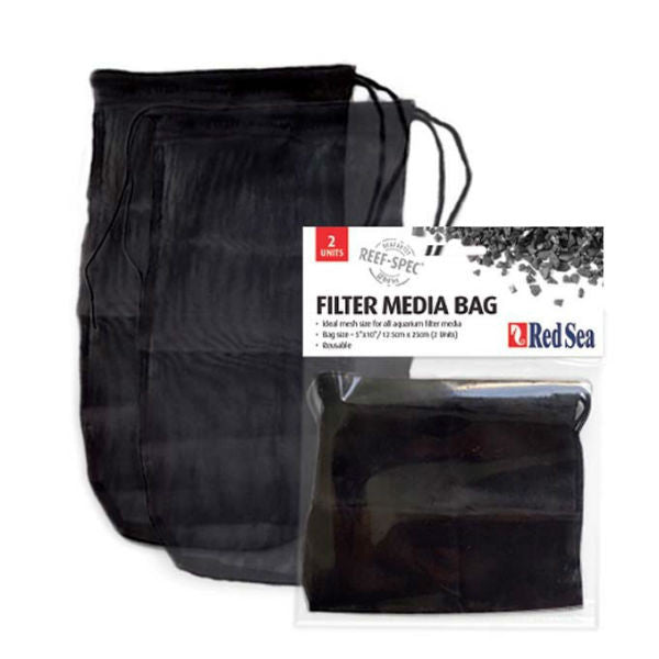 Reusable Black Mesh Filter Media Bag 10x5.5" (2-pack)
