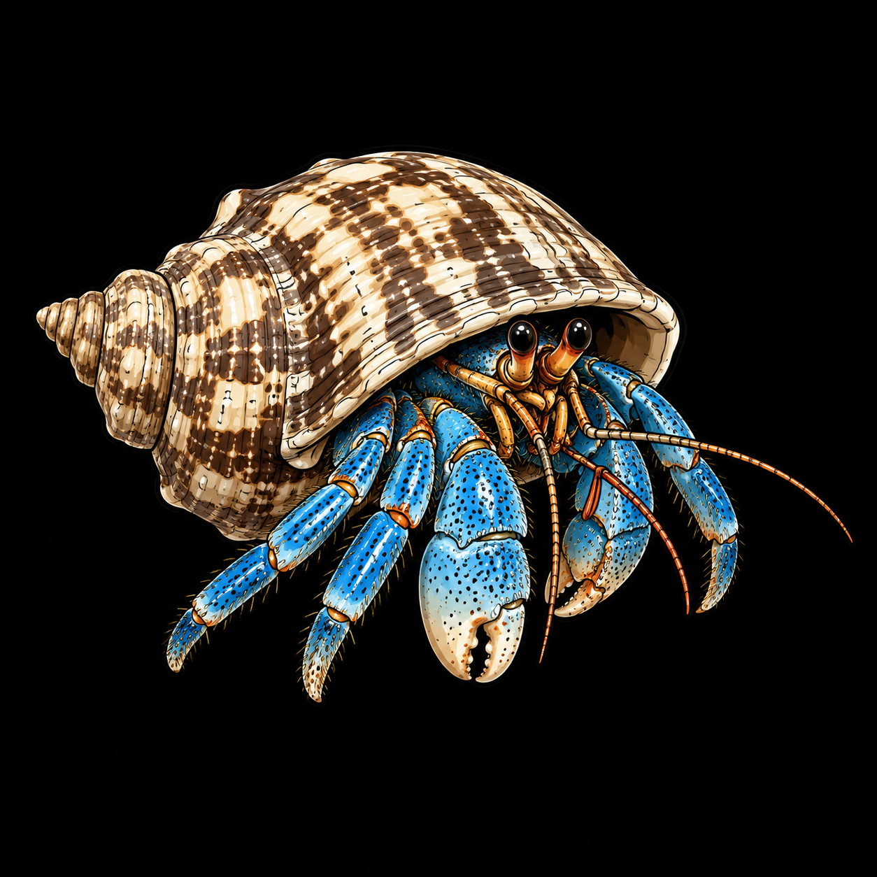 Blue leg reef hermit crab